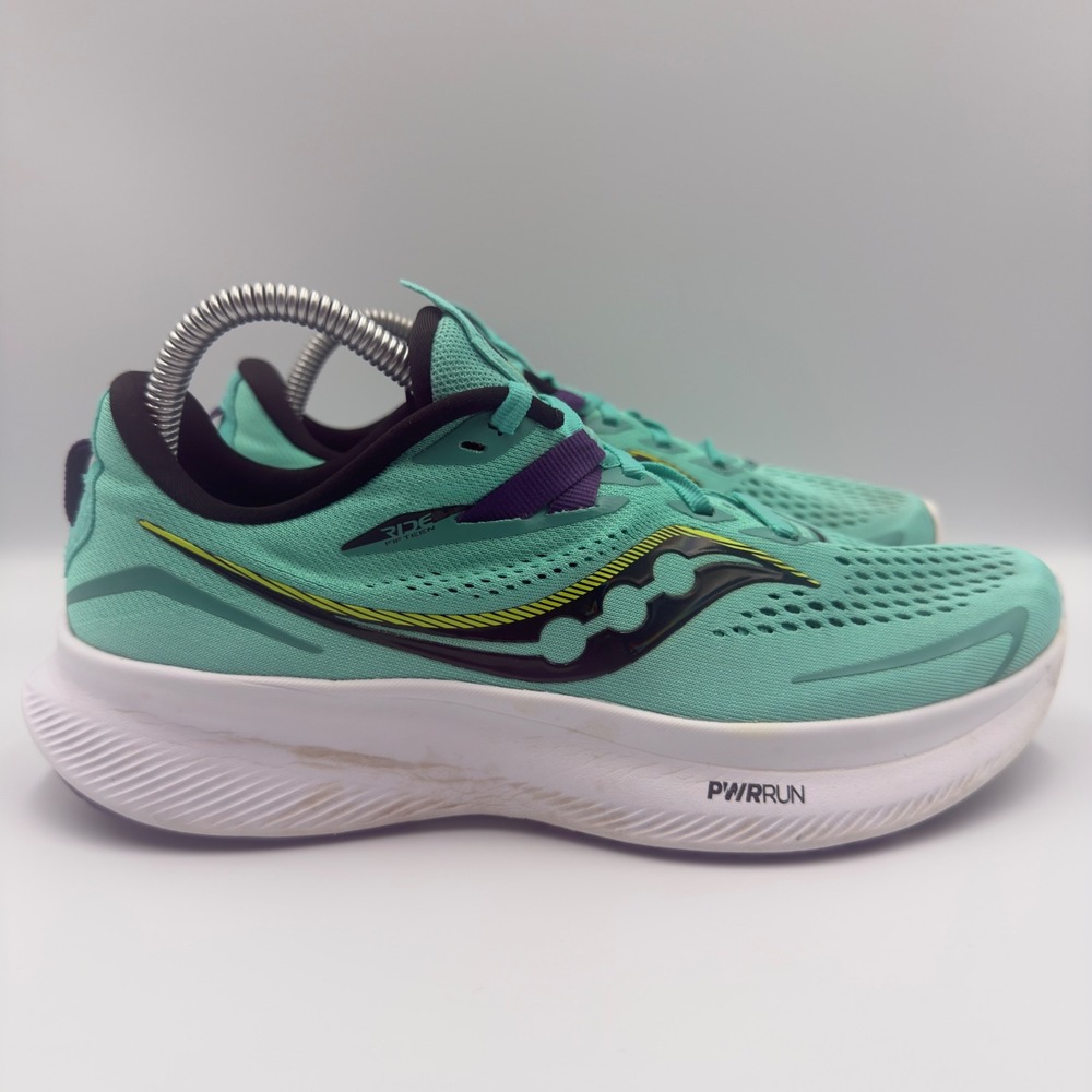 Saucony Ride 15 Womens Size 9 W Running Shoes S10730-26 Aqua Teal Purple